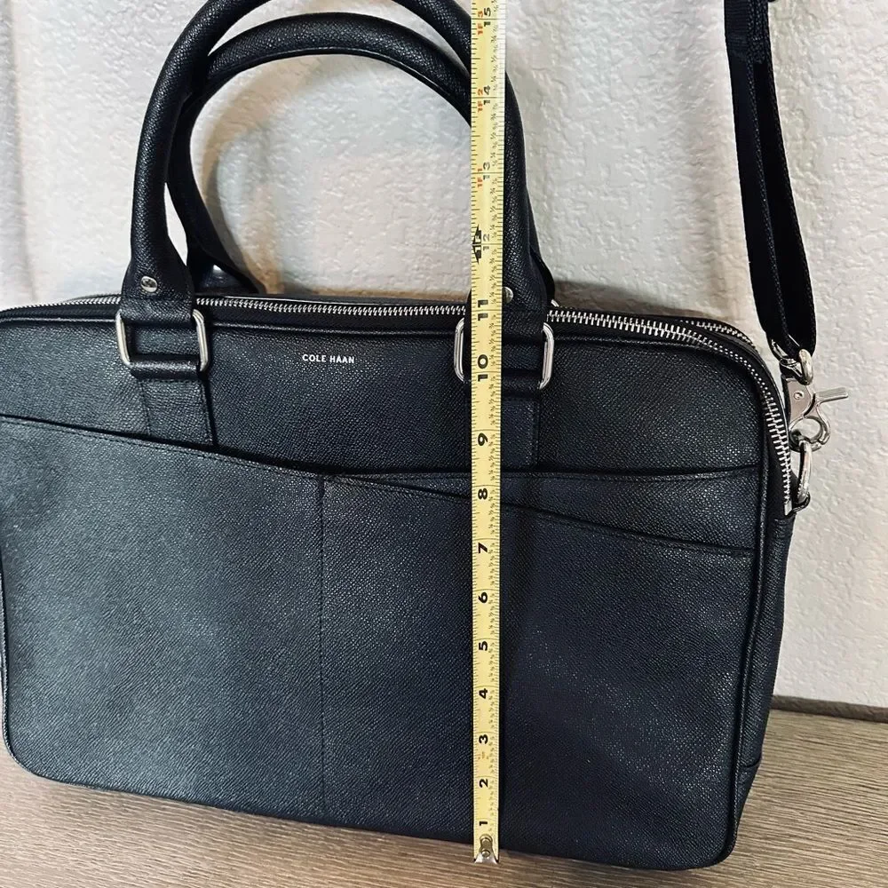 Cole Haan American Airlines Black Leather Travel Laptop Bag